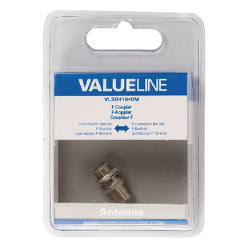 VLSB41940M Coax-adapter f f-connector female - f-connector female zilver Verpakking foto